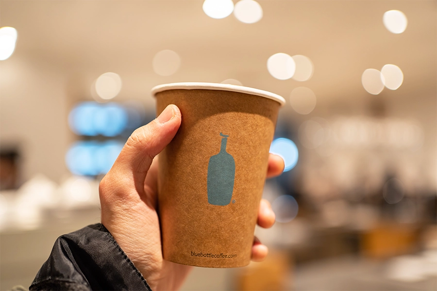 Blue Bottle Coffee cup.